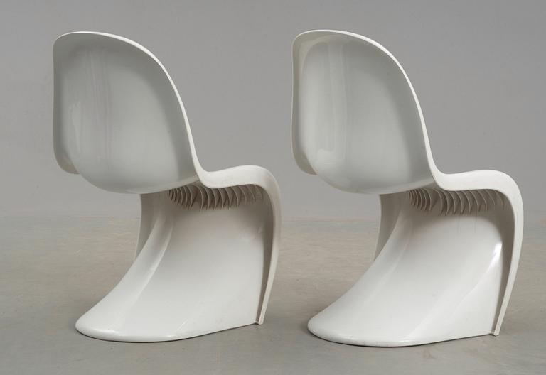 VERNER PANTON, stolar, ett par, "Panton chair", Herman Miller, USA 1972.