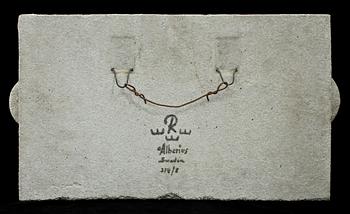 PLAKETT, stengods, Olle Alberius, Rörstrand.