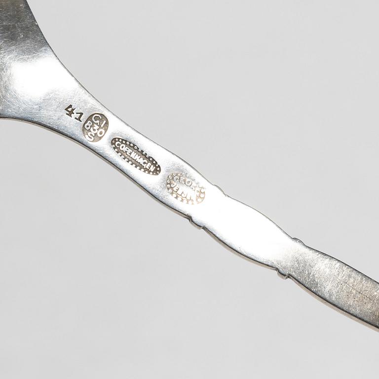 Georg Jensen, a 830/1000 silver serving spoon, Copenhagen, Denmark 1919-1927.