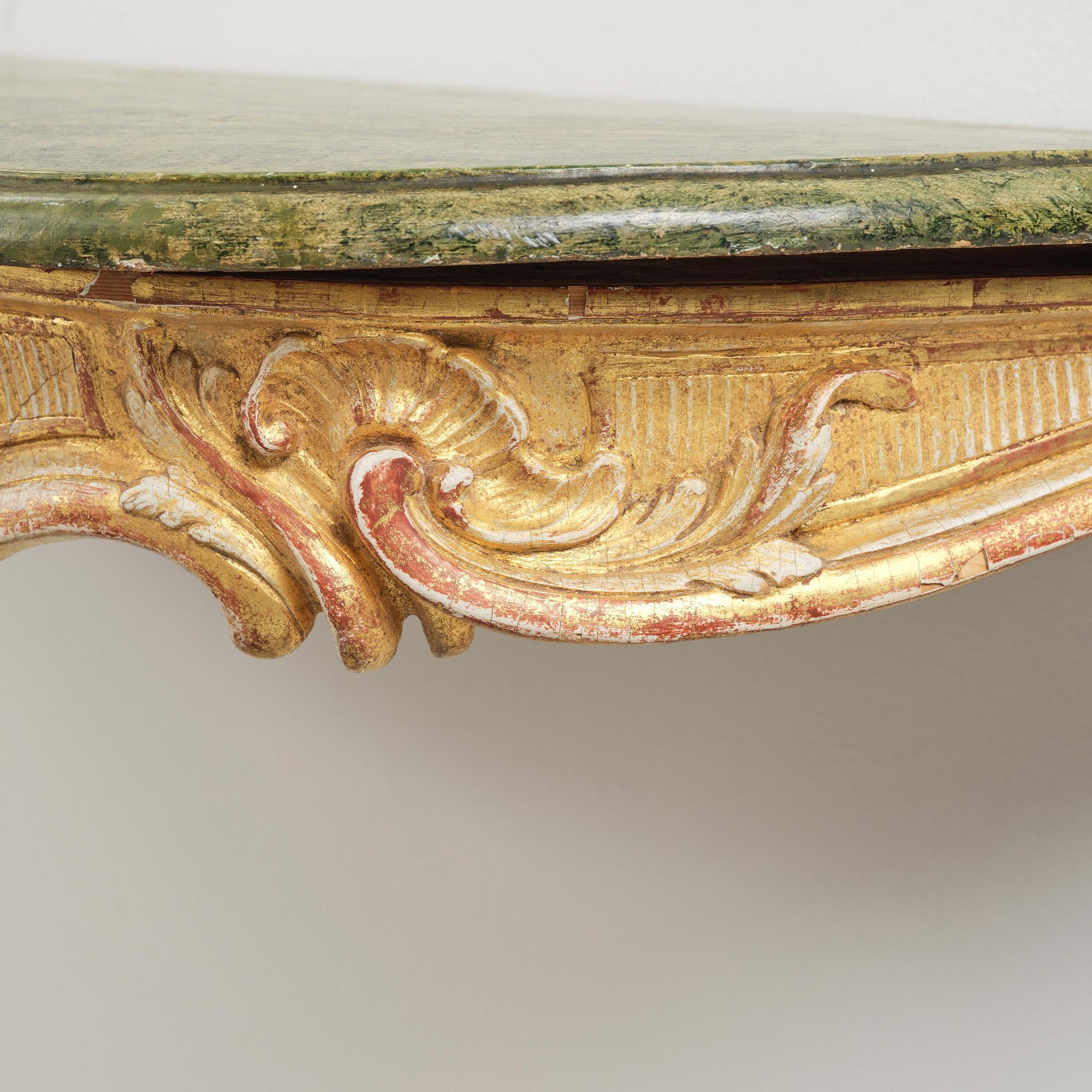 A Swedish Rococo console table.