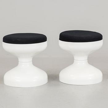 A pair of "Rochetto", design stools by Achille Castiglioni och Piergiacomo Castiglioni, Kartell, Italien.