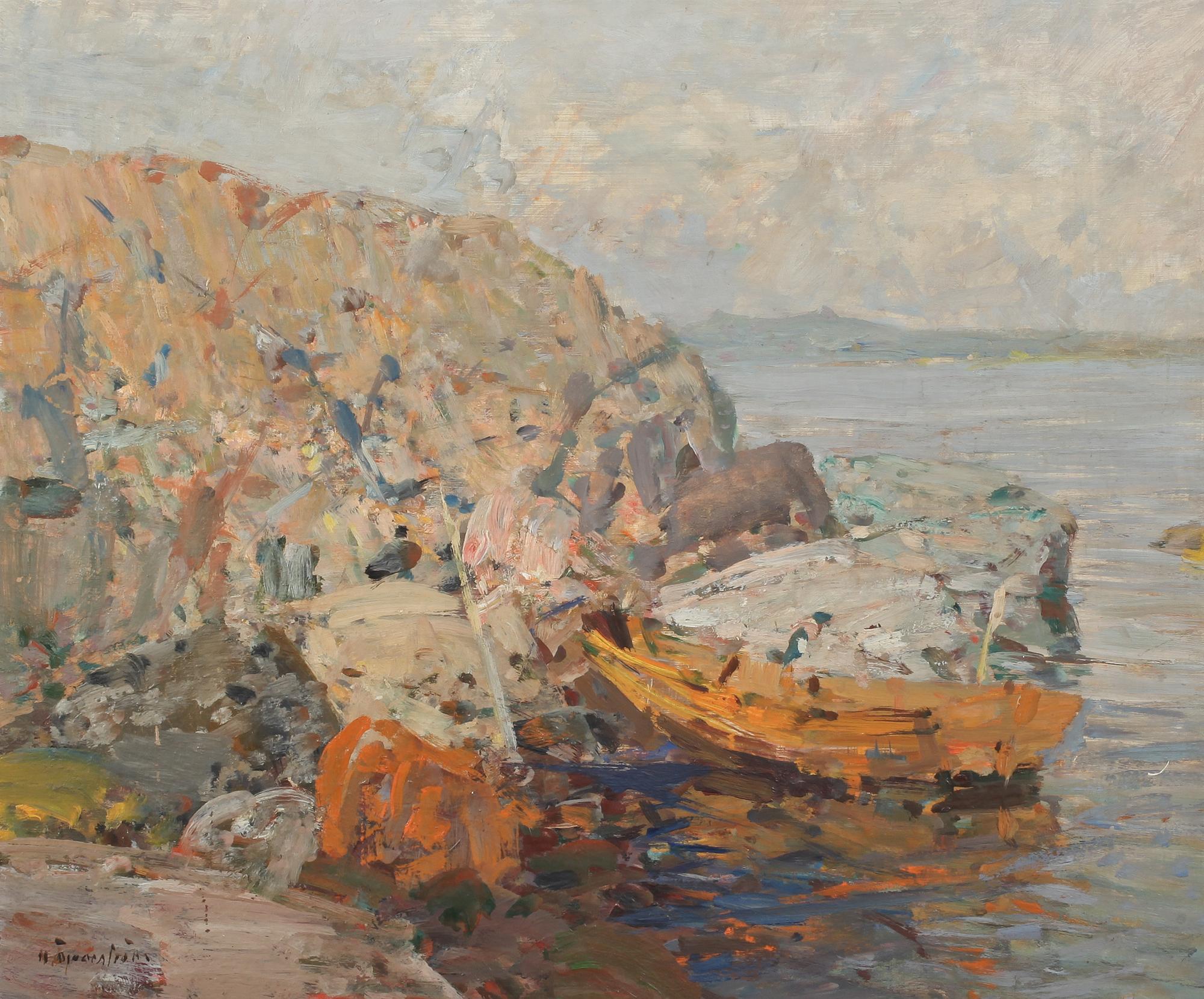 HUGO ÖFVERSTRÖM, olja på pannå, signerad.