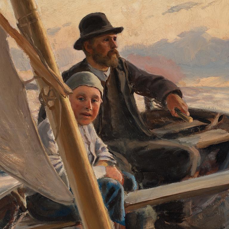 Johan Tirén, "Amatörfiskare på hemfärd" (Return of the "Fishermen").