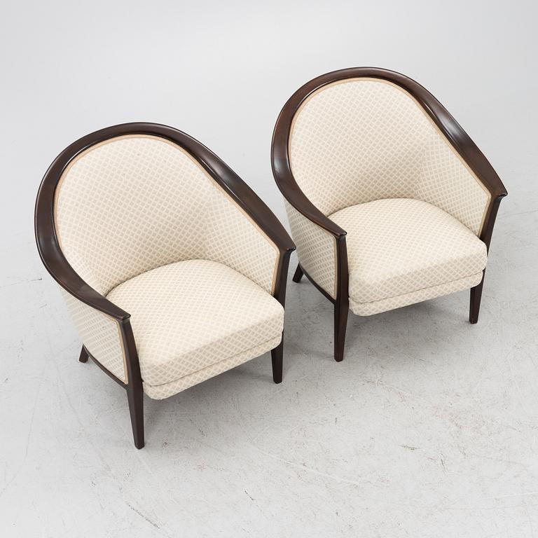 Bertil Fridhagen, a pair of 'Aristokrat' armchairs, Bodafors, 1960's.