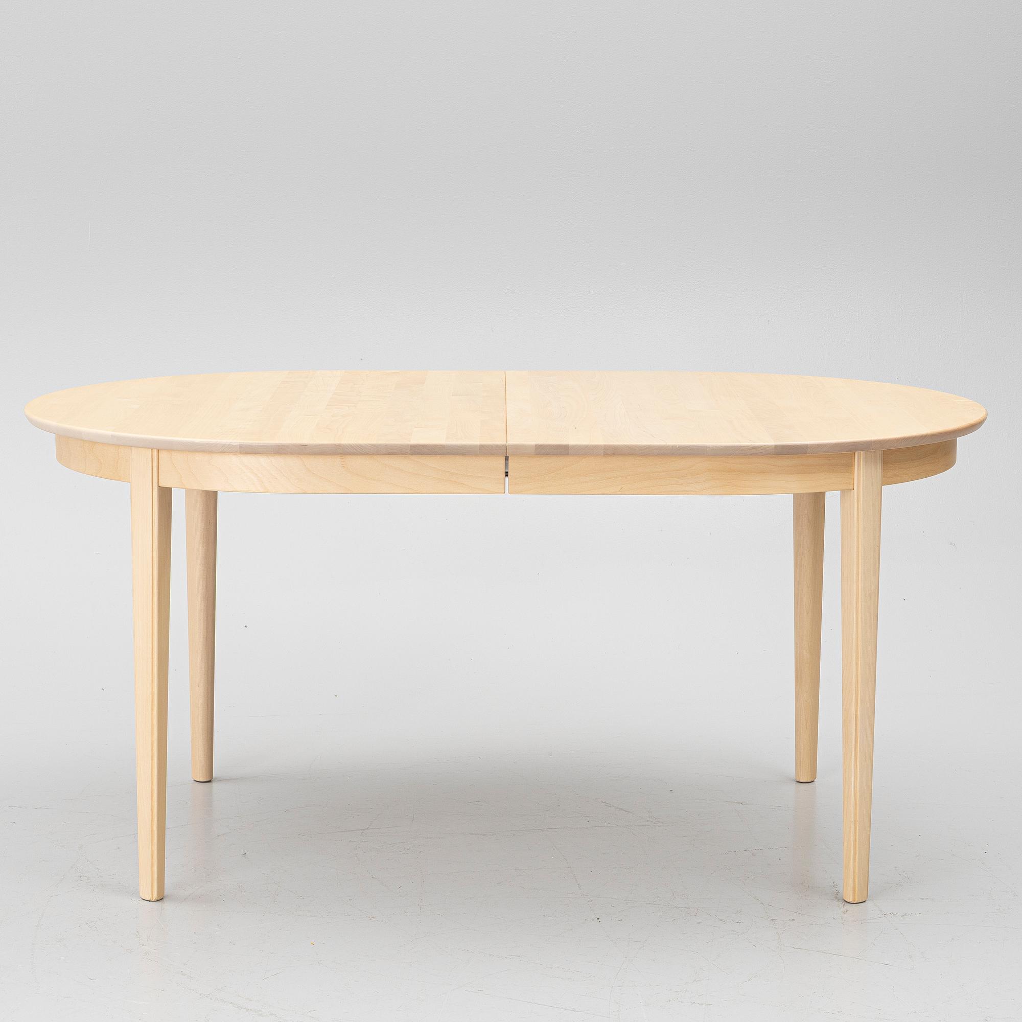 Carl Malmsten, A 7 pieces dining set, "Vardags", Stolab, 2013 and 2014.