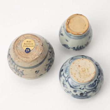 A group of eleven Chinese jars and vases, late Ming dynasty / 17th century.