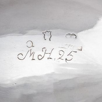 A Swedish Rococo 18th century parcel-gilt silver cream-jug, mark of Jacob Lampa, Stockholm 1774.