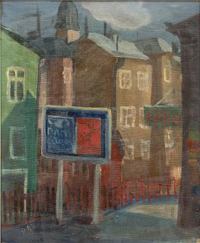 Pelle Åberg, Street scene from Hagalund.