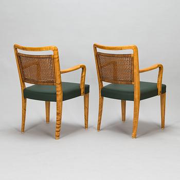 Werner West, karmstolar, ett par, "Motti", Kervo snickerifabrik.