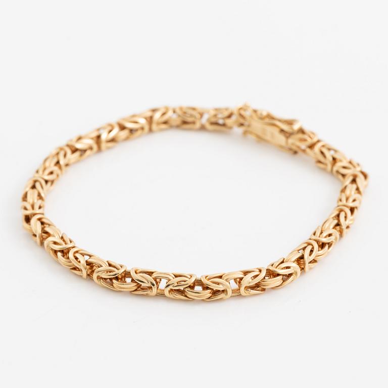 Bracelet, 18K gold, emperor link.
