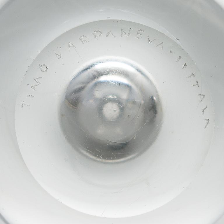 Timo Sarpaneva, Two mid-20th-century glass sculptures, both signed. Iittala, Finland.