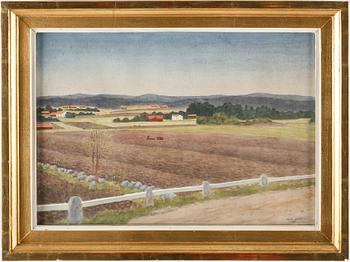 OSKAR BERGMAN, watercolour, signed Oskar Bergman and dated Lagmansholm 1947.