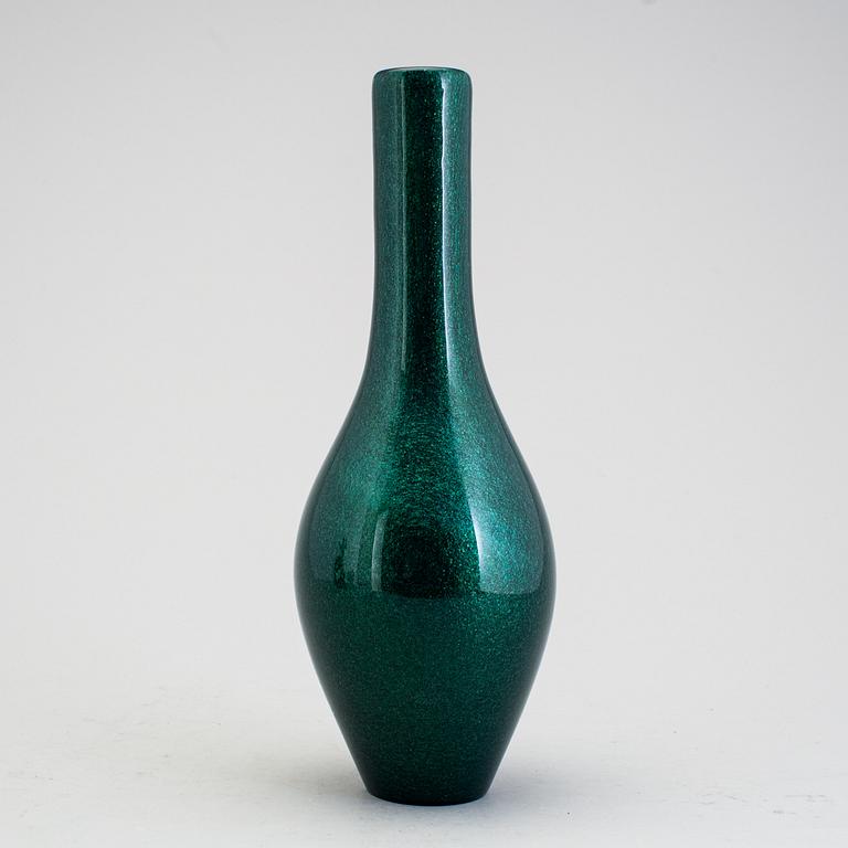 A green Galliano Ferro Murano glass vase.