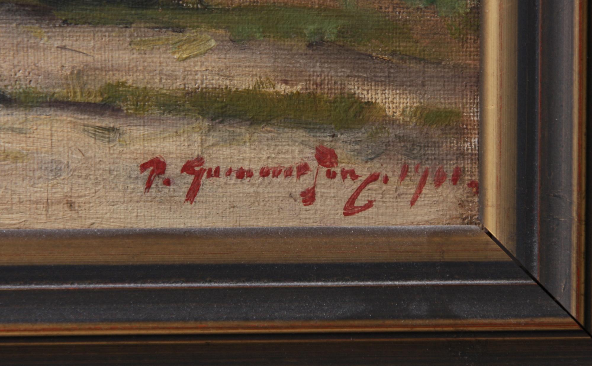 PER GUMMESON, oljemålning på duk, sign o dat 1908.