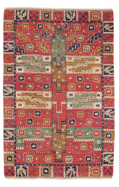Märta Måås-Fjetterström, a carpet, "Tornet", knotted pile, ca 244,5-246,5 x 155-159,5 cm, signed AB MMF.