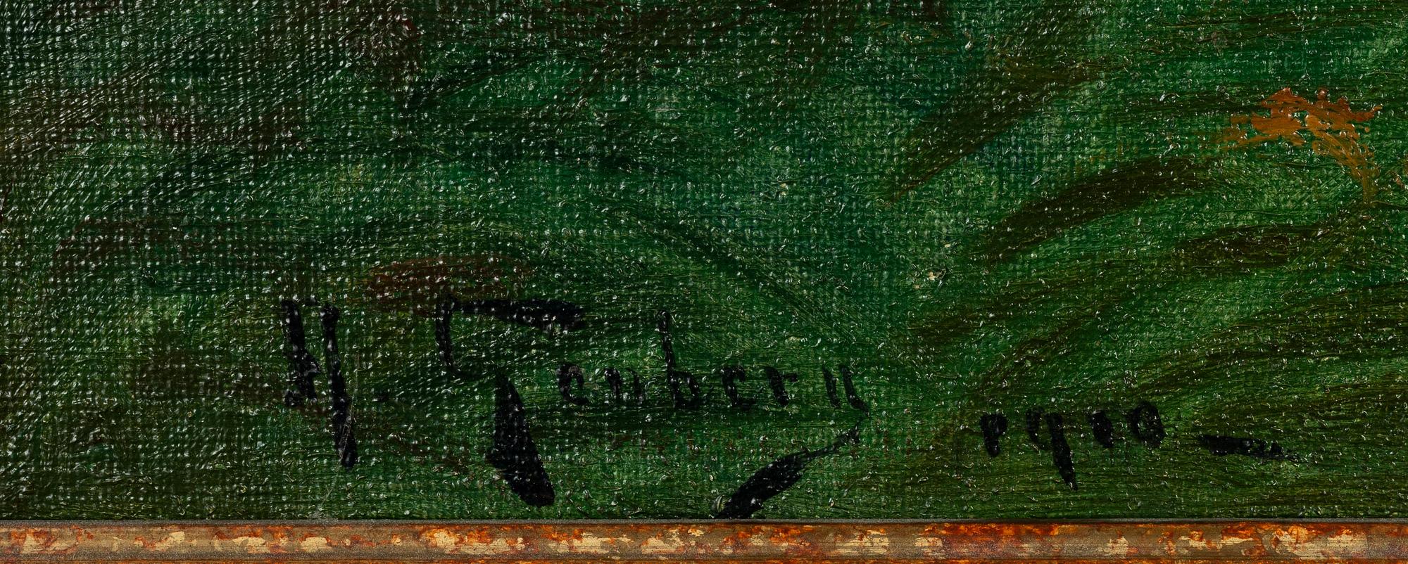 Anton Genberg, oil on canvas, signed and dated 1910.