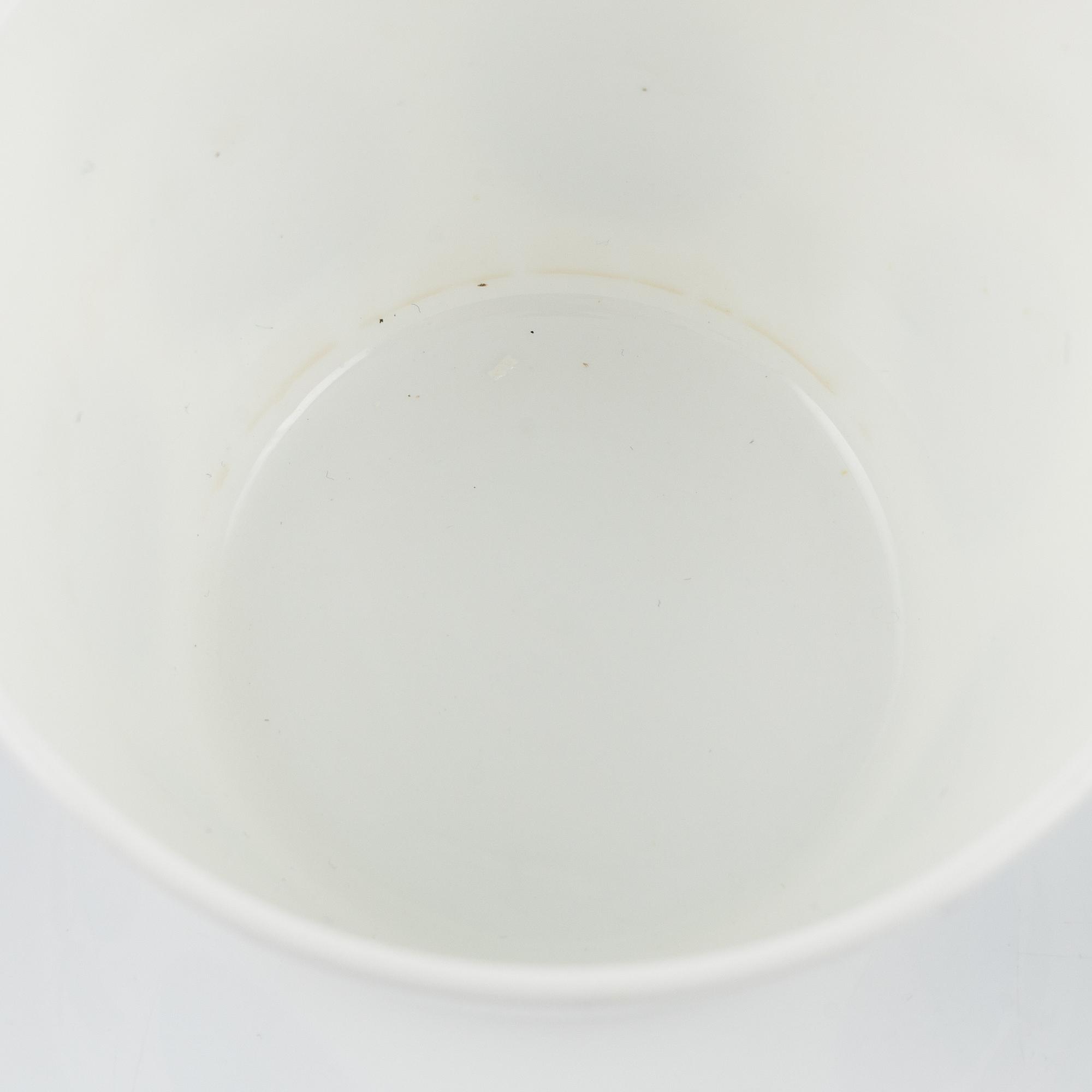 Stig Lindberg, kaffekoppar med fat, 12 st, benporslin,"Prunus", Gustavsberg.