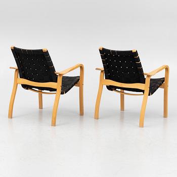 Yngve Ekström, armchairs, a pair, "Laminett", Swedese, second half of the 20th century.