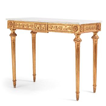 29. A Gustavian console table, Stockholm, late 18th century.