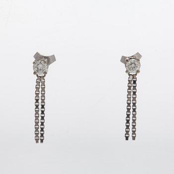 Necklace and earrings, brilliant cut diamonds, 18K white gold and gold. A. Tillander, Helsinki.