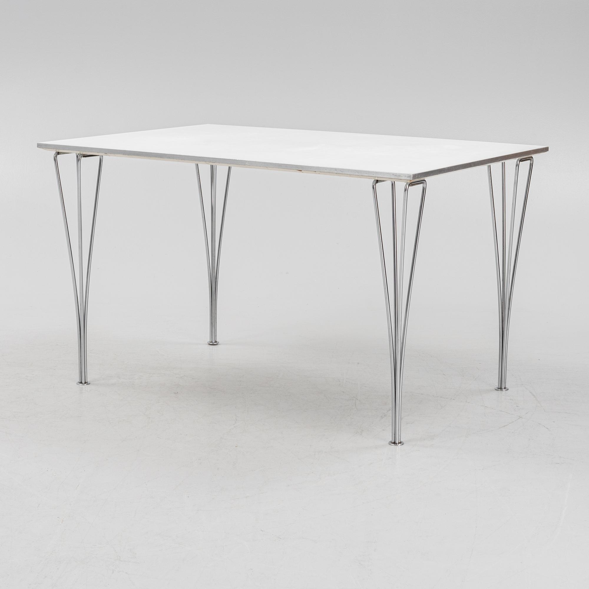 Bruno Mathsson, a dining table for Fritz Hansen Denmark, dated 1988.