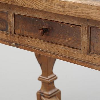 A Baroque oak table.