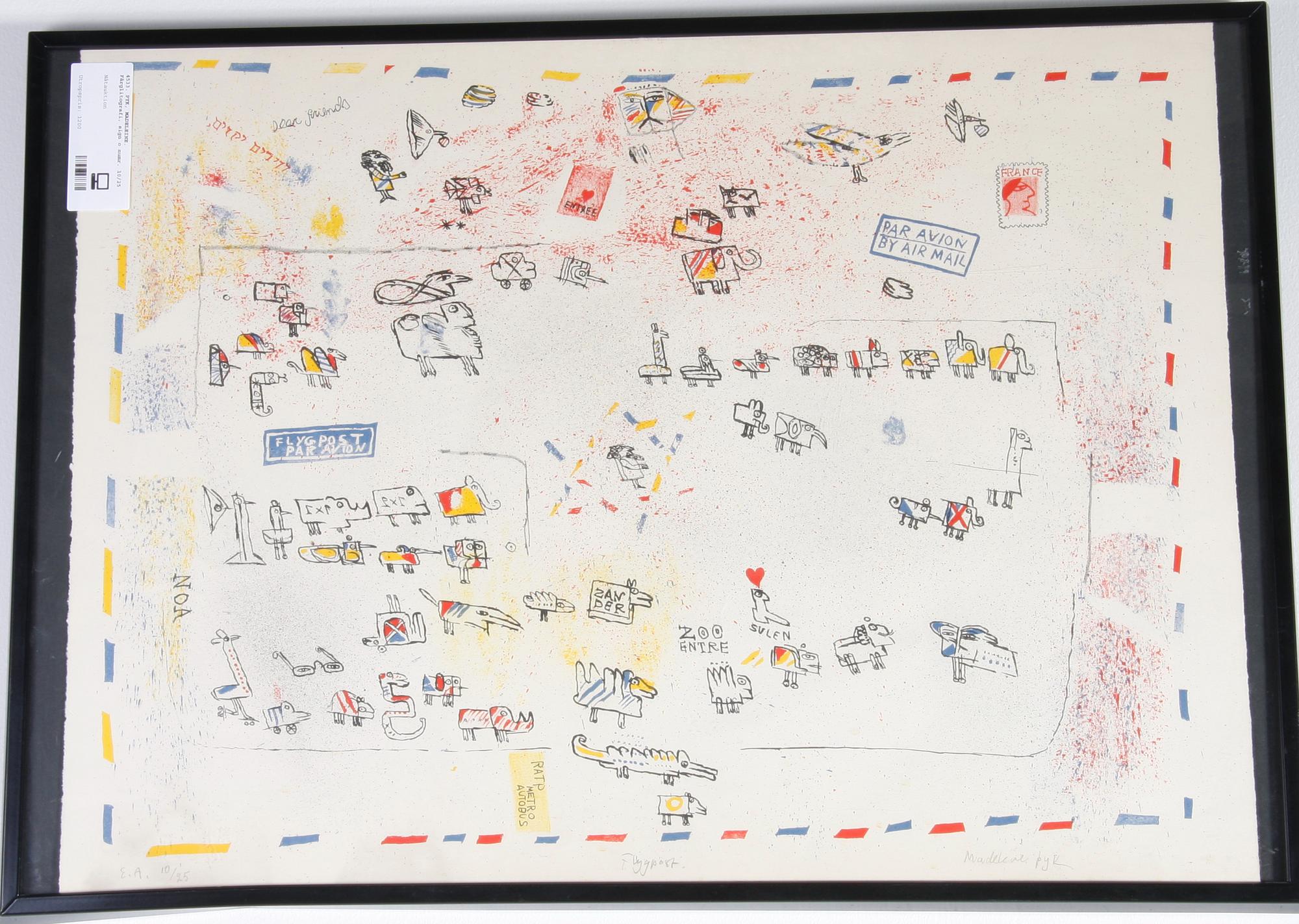 PYK, MADELEINE. Färglitografi, sign o numr EA 10/25.