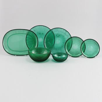 SERVISDELAR, 26 st, glas, "Reffla", Arthur Percy, Gullaskruf, formgiven 1952.