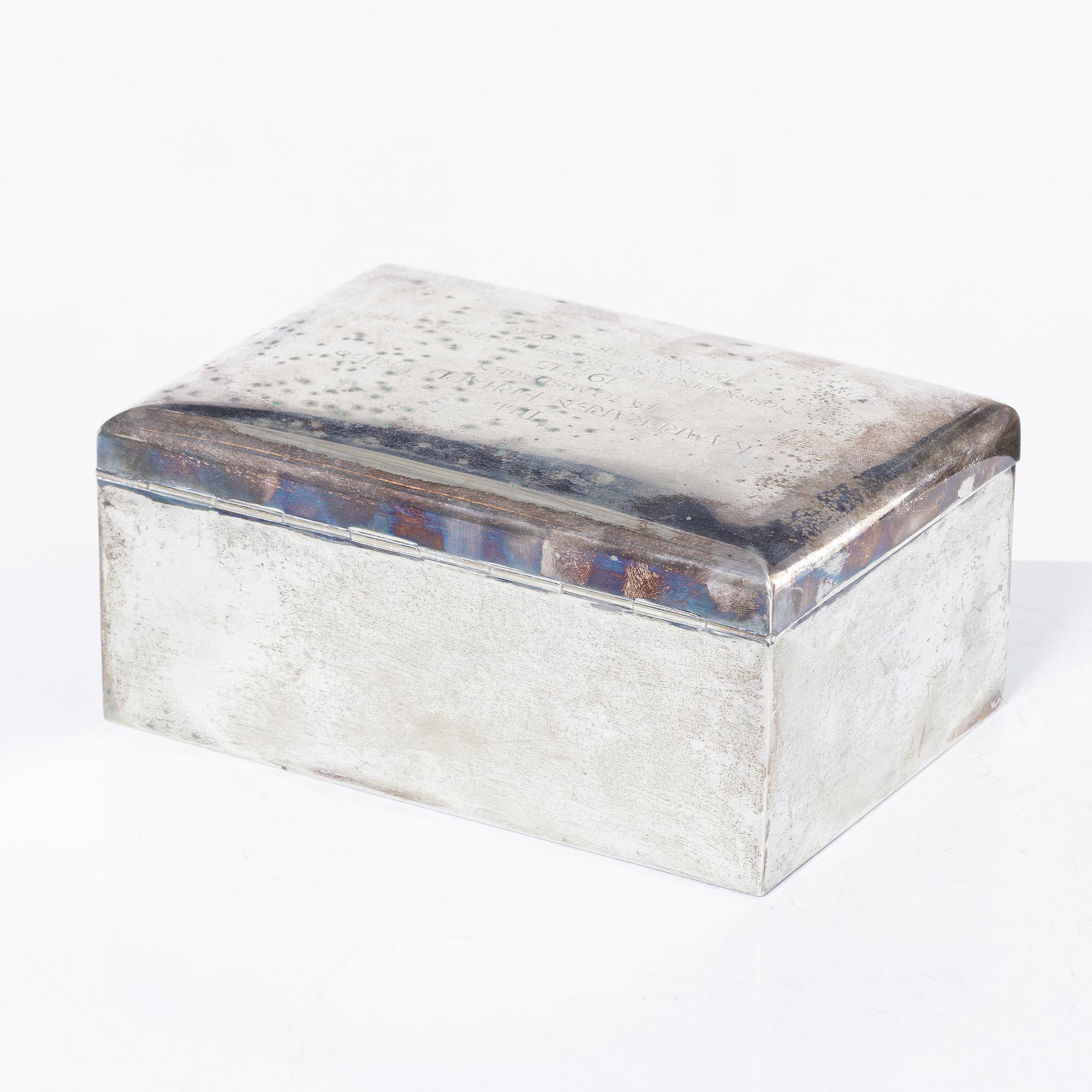 Cigarrskrin, silver, 1915.