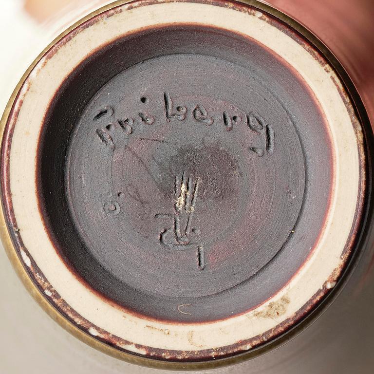 Berndt Friberg, a stoneware vase, Gustavsberg Studio, 1958.