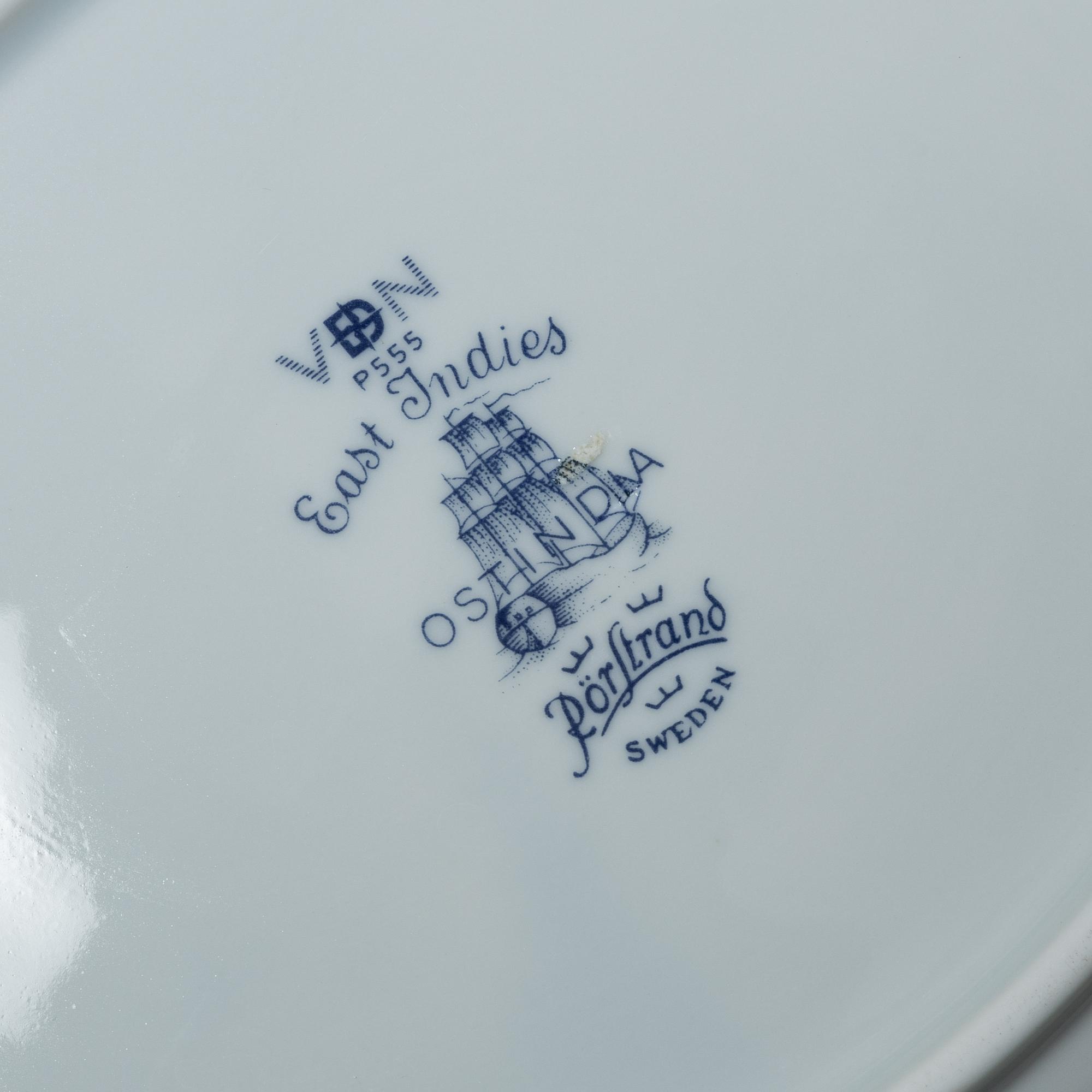 An 111-piece 'Ostindia' porcelain dinner service, Rörstrand.