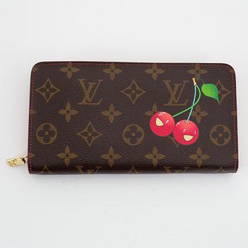 Louis Vuitton, a 'Cherry Cerises Collection' monogram canvas wallet in collaboration with Takashi Murakami, 2005.