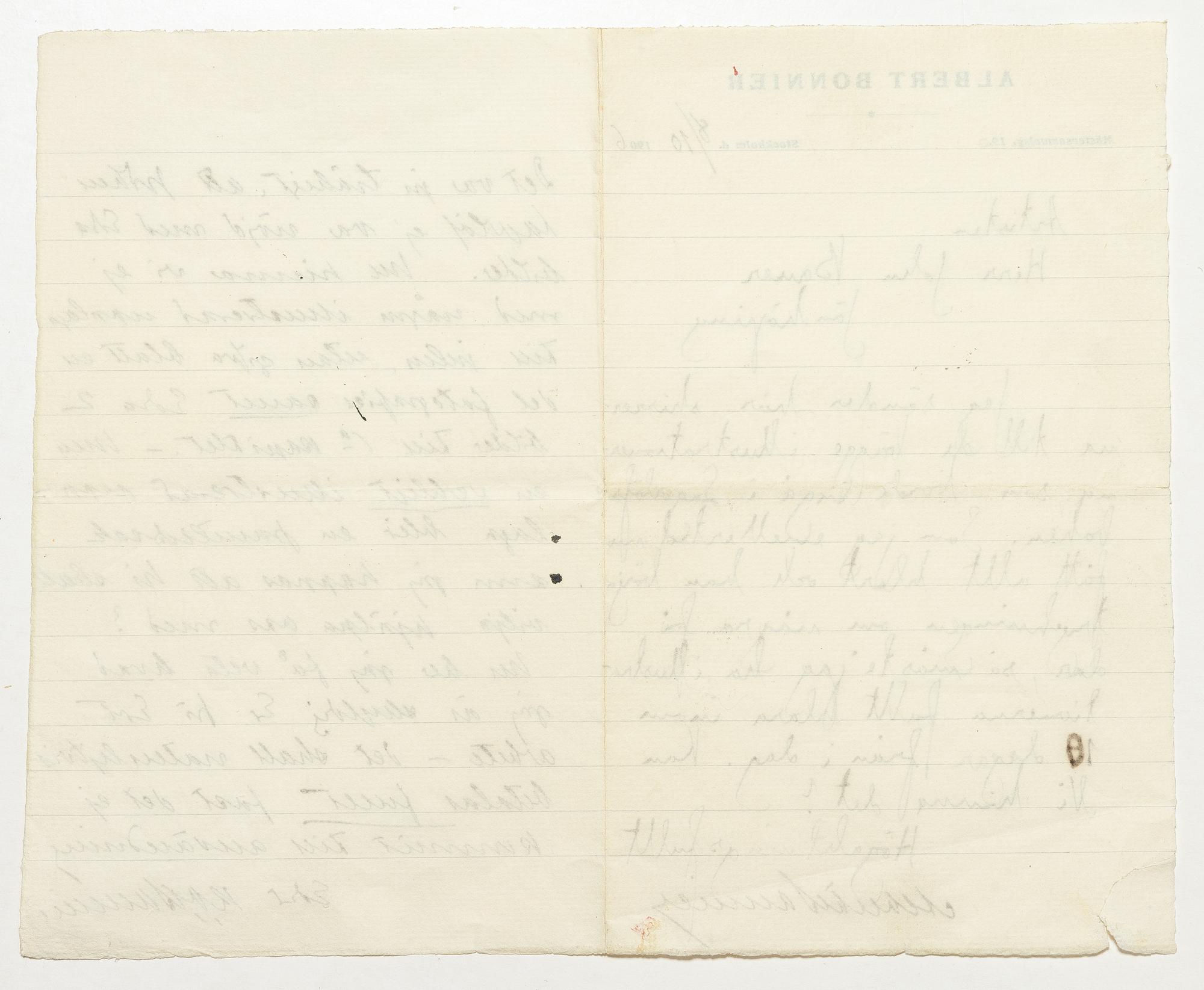 John Bauer, Tre brev mellan John Bauer och Bonniers om illustrationerna till Nils Holgersson.