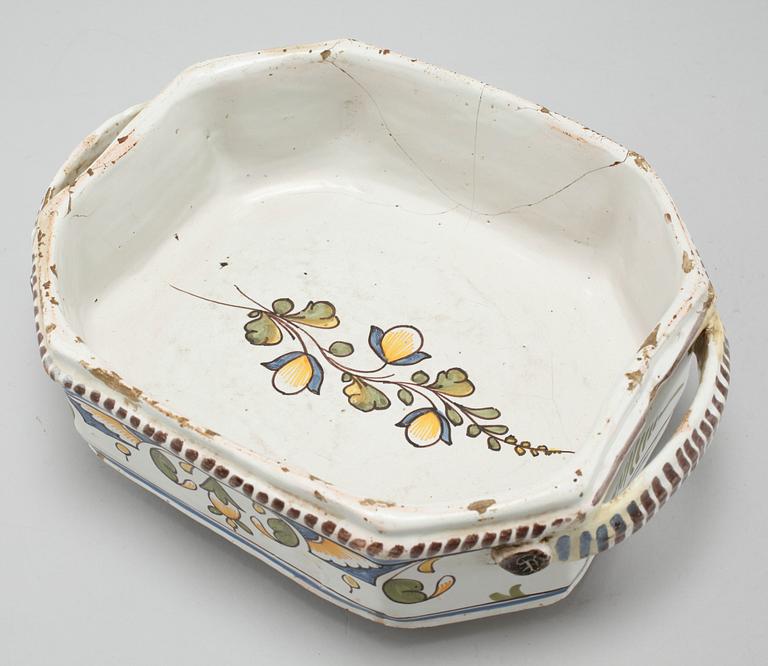 An 18th century faience jardiniere.