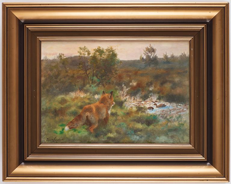 Bruno Liljefors, Fox and Mallards in a Summer Landscape.