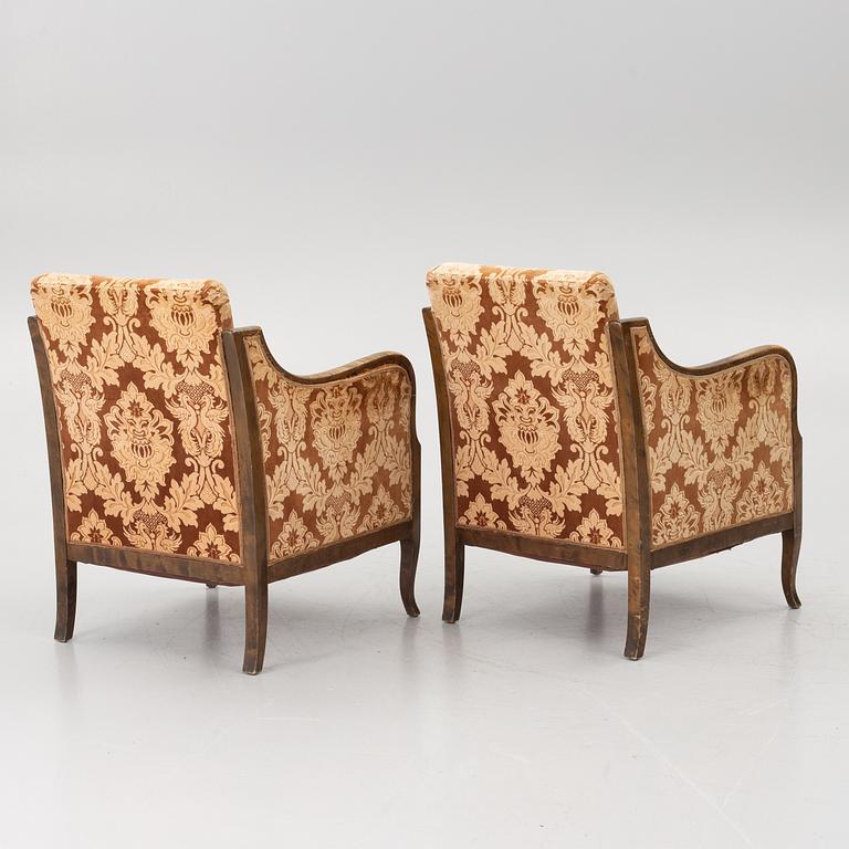 A pair of armchairs, Sweden, 1920s/30s.