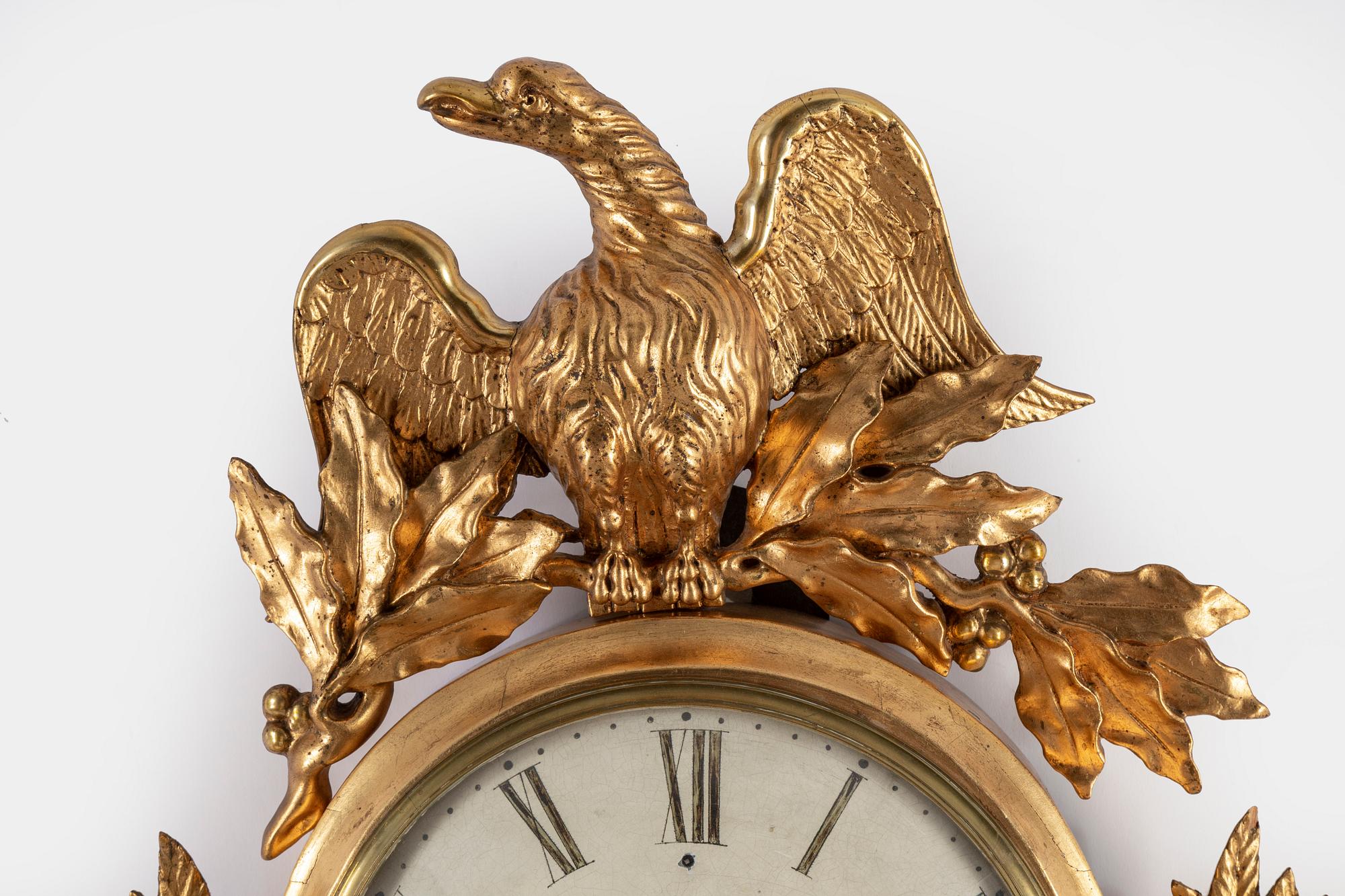 A Swedish Empire wall-clock.