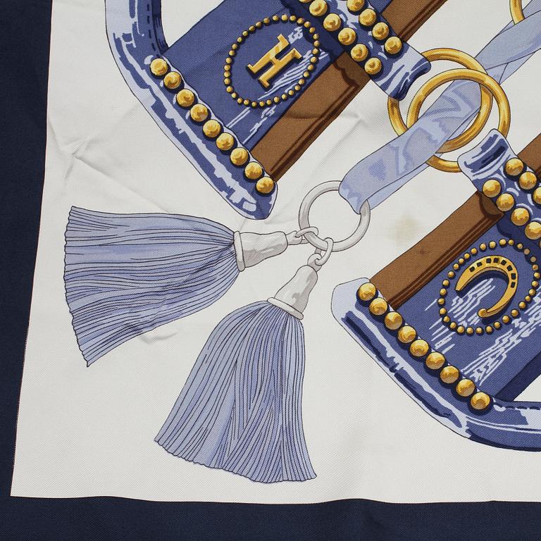 SCARF, siden, "Aux Champs", design Caty Latham, Hermès, Paris, 1900/2000-tal.