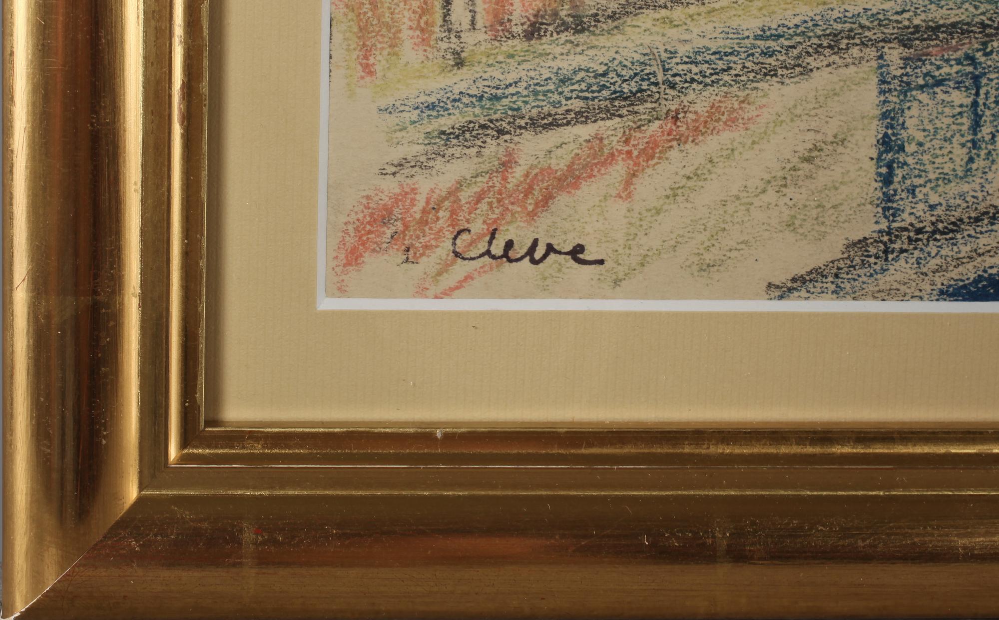 AGNES CLEVE, pastell, signerad.
