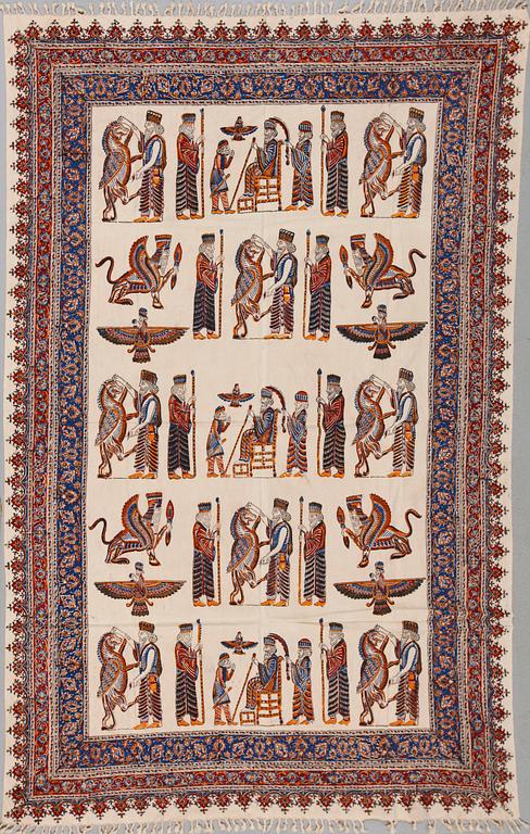 TEXTIL, troligen Isfahan, modern tillverkning, 135X200 cm.