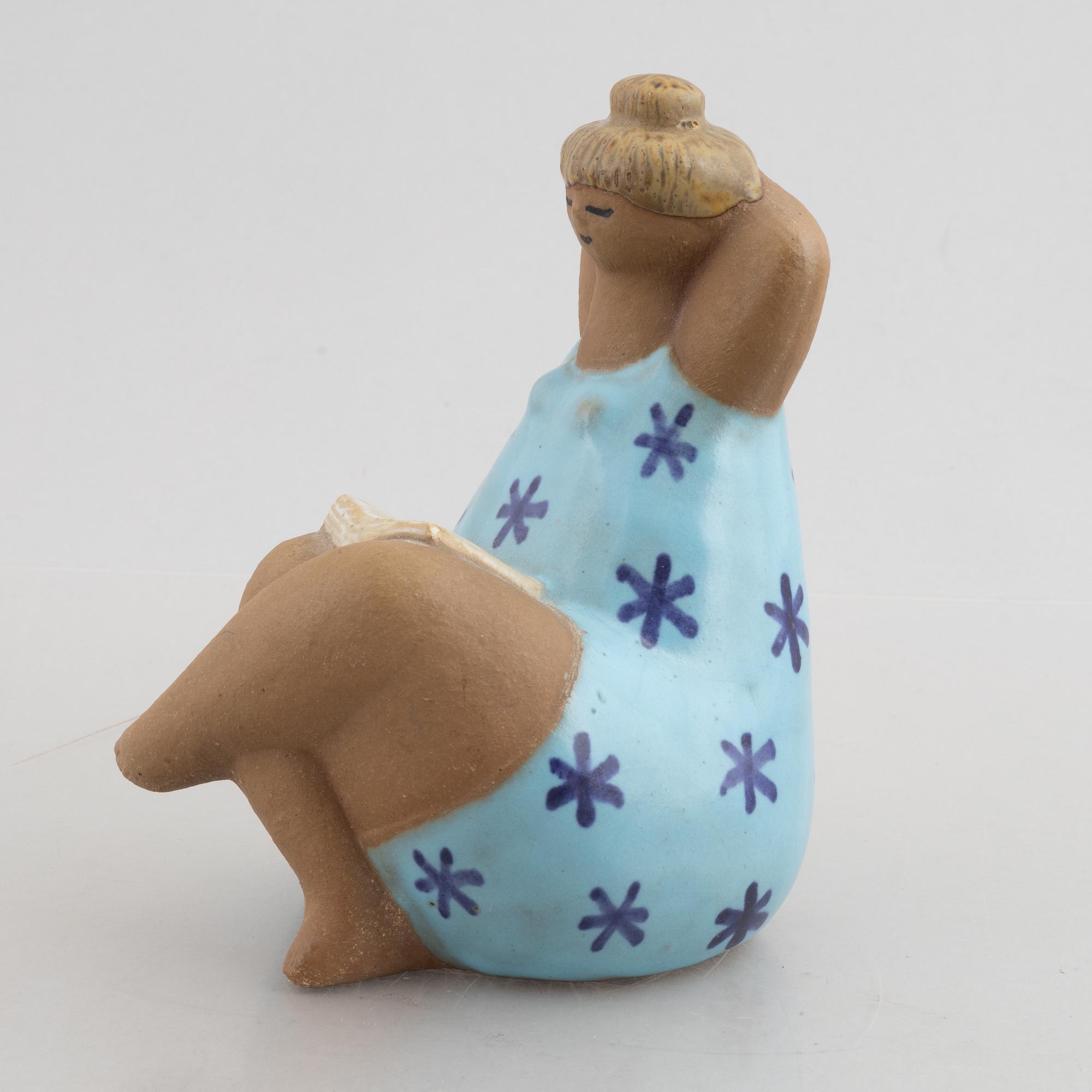 Lisa Larson, figurin, stengods, "Emma", Gustavsberg.