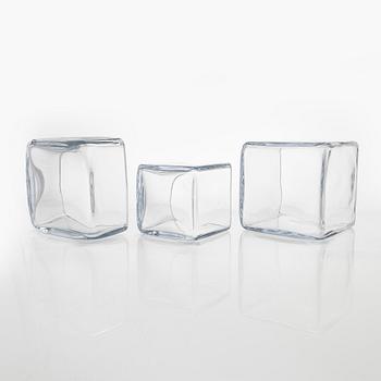 Heidi Blomstedt, a set of three "Lumi glass" vases, made to order, manufacturer Kumela.