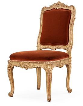 490. A Swedish Rococo mid 18th century chair.