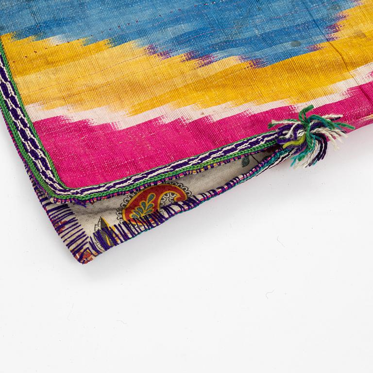 A woman’s Chapan, silk and cotton Ikat, Central Asia, 1880s.
