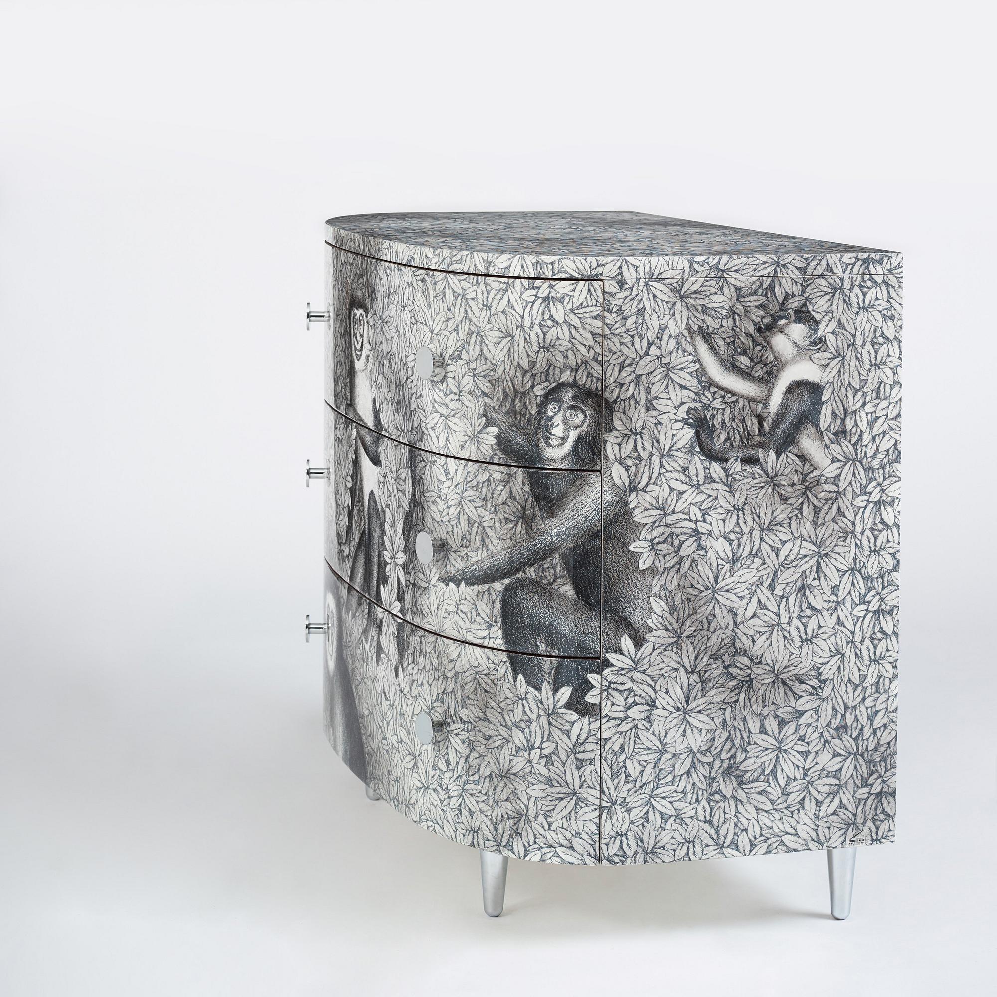 Piero Fornasetti, byrå "Scimmie & Co", Fornasetti, Italien, Milano 2018.