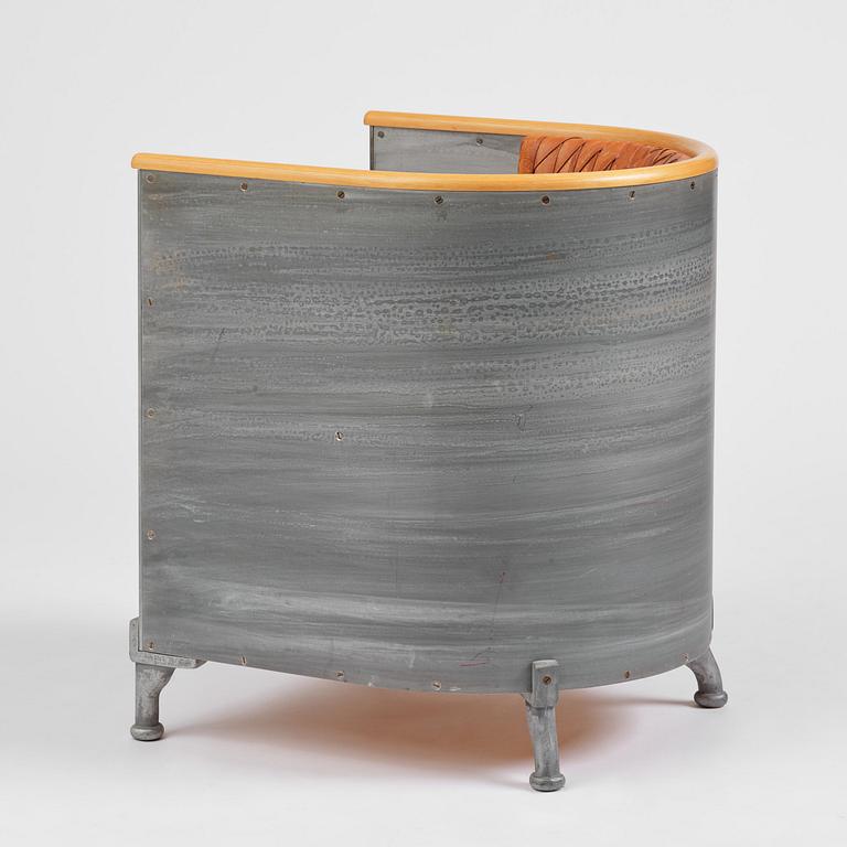 Mats Theselius, an "Aluminiumfåtölj" armchair, ed. 66/200, Källemo, Värnamo, post 1990.