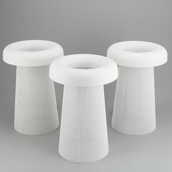 Three Jens Fager table lamps,  Mesh, Zero.