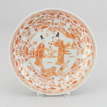 A set of four rouge de fer dishes, Qing dynasty, Qianlong (1736-95).