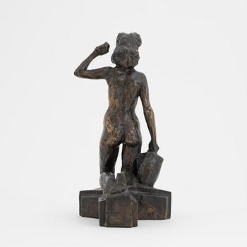 Nils Möllerberg, skulptur, brons, signerad.