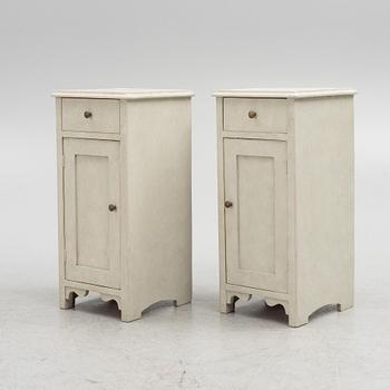Bedside tables, a pair, 20th century.